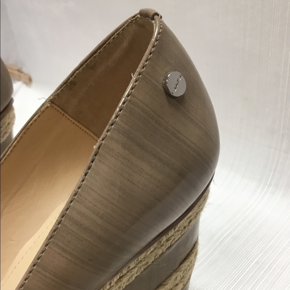 Calvin Klein Exciting Peep Toe Wedge. - Picture 3 of 6